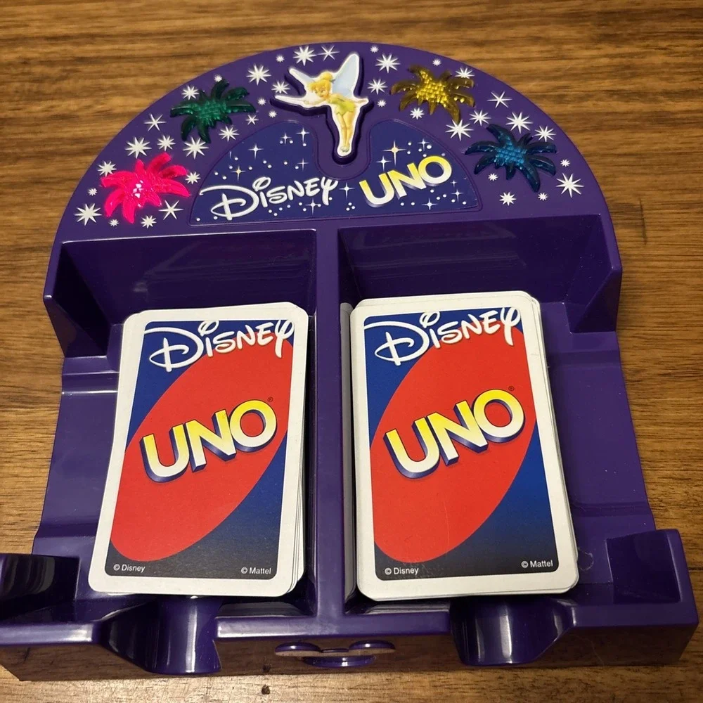 Mattel Disney Uno Game with Lights & Sound Tested/Working - 112 Original Cards